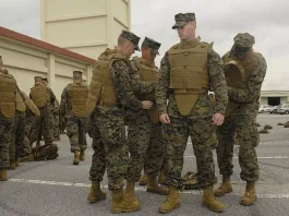 Marines wearing body armor